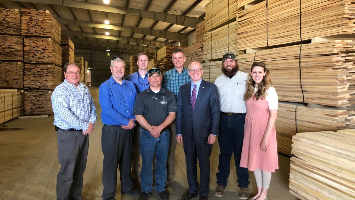 Rep. John Rose with Moss Sawmills and Honest Abe Log Homes