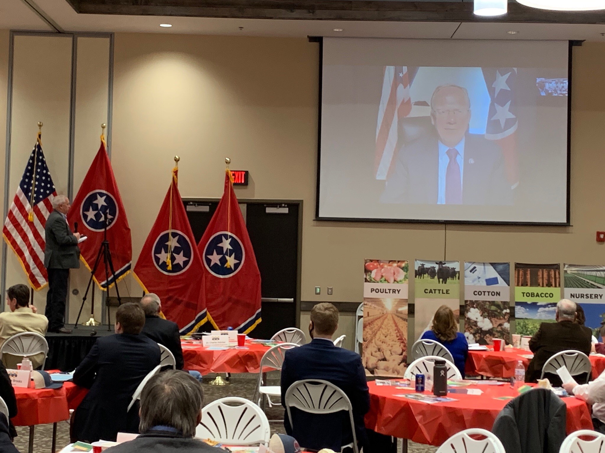 Pictured above Rep. Rose virtually attends the 2021 TN Ag Industry Partner meeting in Lebanon.